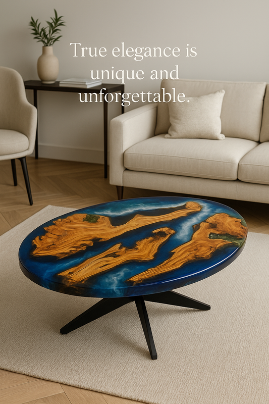 Custom Olive Wood Epoxy Table in Cyprus – Handmade in Nicosia